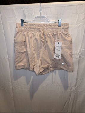 Layer 8 Women's Light Beige Drawstring Utility Shorts